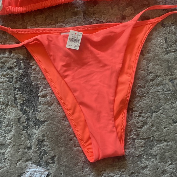 Brand new aerie coral two piece bikini as see in photo. (Sold together) - Picture 3 of 3